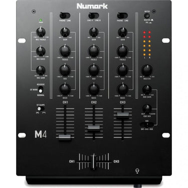Mezcladora Numark 3 Canales Para Dj, M4 Black